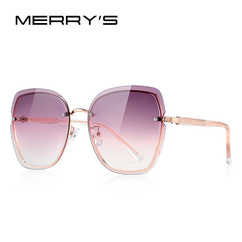 MERRYS DESIGN Women Fashion Cat Eye Sunglasses Ladies Rimless Frame Sunglasses Tinted Lens UV400 Protection S6266