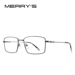 MERRYS DESIGN Classic Men Titanium Alloy Optical Glasses Frames Ultralight Square Myopia Prescription Eyeglasses S2261