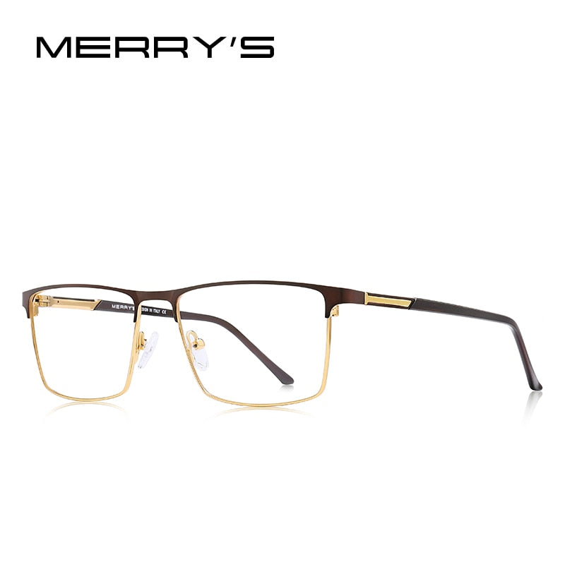 MERRYS DESIGN Men Luxury Glasses Frame Male Square Optical  Business Style Myopia Prescription Hyperopia Alloy Eyeglasses S2052