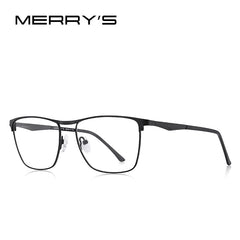 MERRYS DESIGN Men Titanium Alloy Glasses Frame Fashion Male Business Style Ultralight Eye Myopia Prescription Eyeglasses S2061