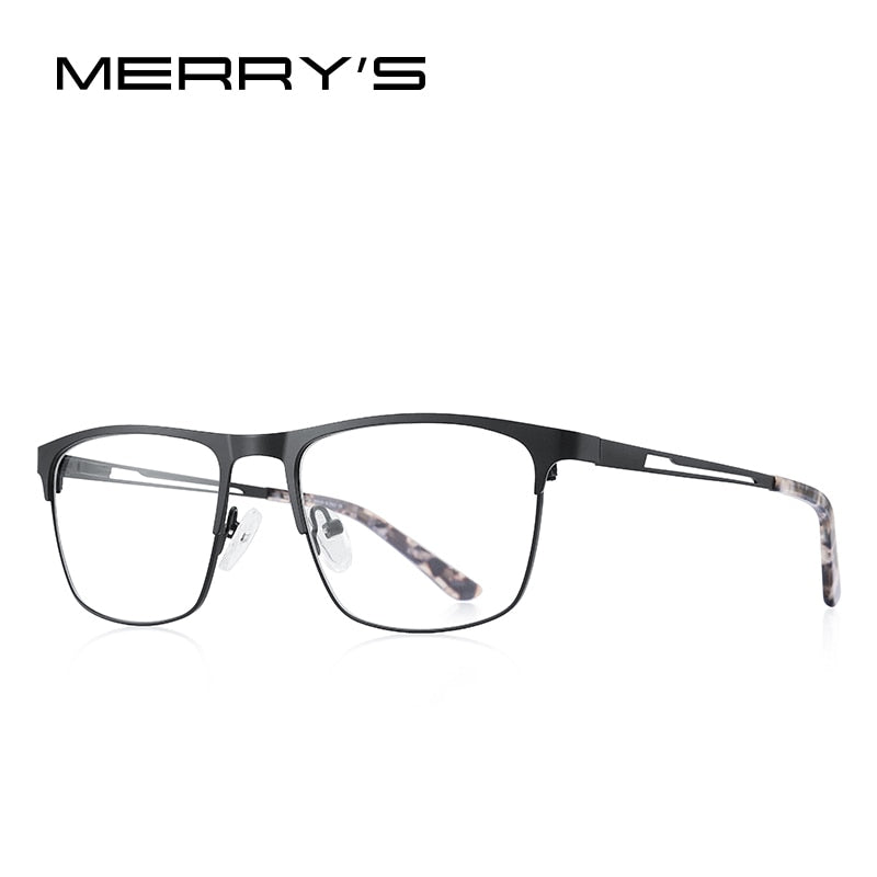 MERRYS DESIGN Men Classic Titanium Alloy Optical Glasses Frame Women Ultralight Square Myopia Prescription Eyeglasses S2281