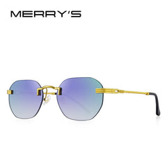 MERRYS DESIGN Luxury Rimless Sunglasses For Men Women Square Shades Trending Gradient Sun glasses UV400 Protection S8431