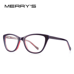 MERRYS DESIGN Kids Anti Blue Ray Light Blocking Glasses For Girls Computer Glasses Cat Eye Acetate Glasses Frames S7790FLG