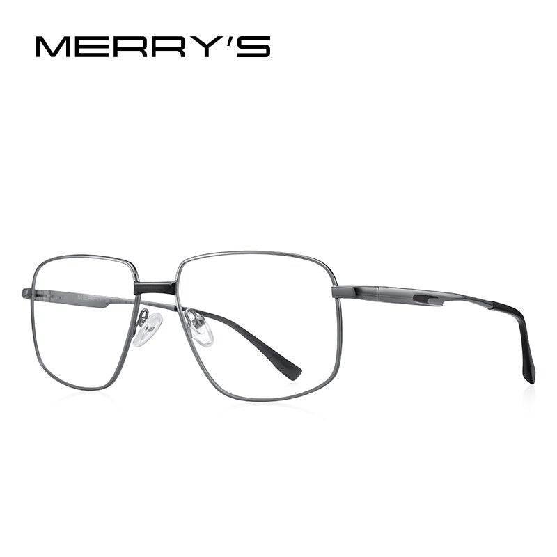 MERRYS DESIGN Men Luxury Square Glasses Frame Business Style Titanium Alloy Frames Myopia Prescription Eyeglasses S2418