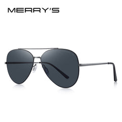 MERRYS DESIGN Men Classic Pilot Sunglasses For Driving Fishing CR39 HD Polarized Lens Mens Eyewear UV400 Protection S8226
