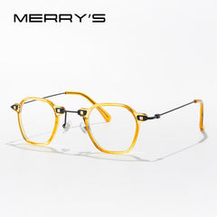 MERRYS DESIGN Retro Square Steampunk Glasses Frame Men Women Luxury Retro Small Frame Eyewear Prescription Eyeglasses S2858