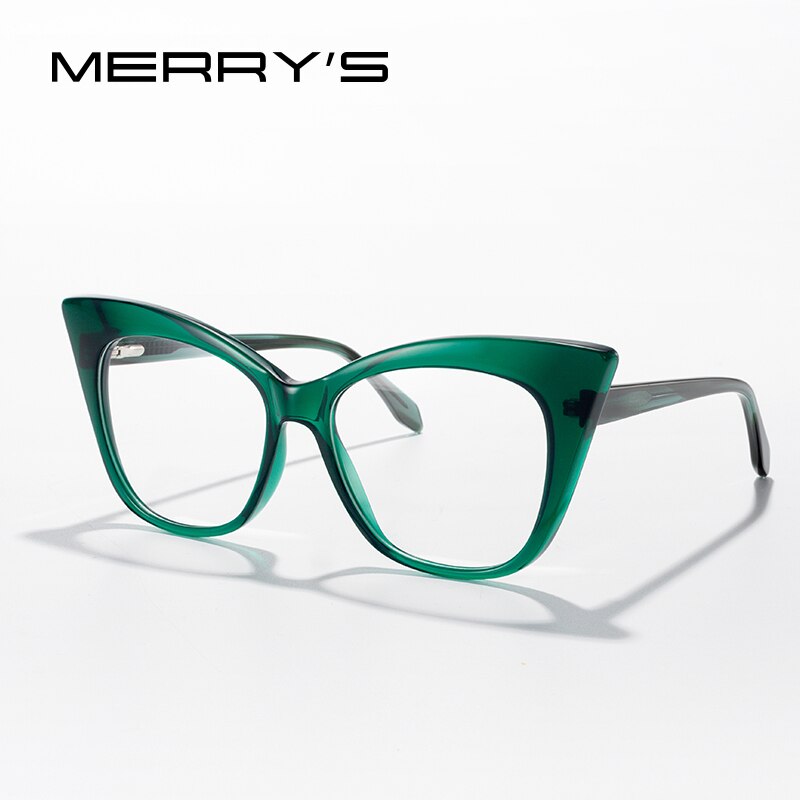 MERRYS DESIGN Women Cat Eye Acetate Eyewear Retro Oversized Glasses Frames Optics Frame Glasses Optical Eyewear S2326