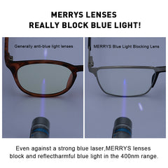 MERRYS DESIGN Anti Blue Light Blocking Men Reading Glasses CR-39 Resin Aspheric Glasses Lenses +1.00 +1.50 +2.00 +2.50 S2001FLH