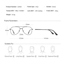 MERRYS DESIGN Classic Pilot Glasses Frame For Men Women Fashion Myopia Prescription Glasses Frames Optical Eyewear S2689