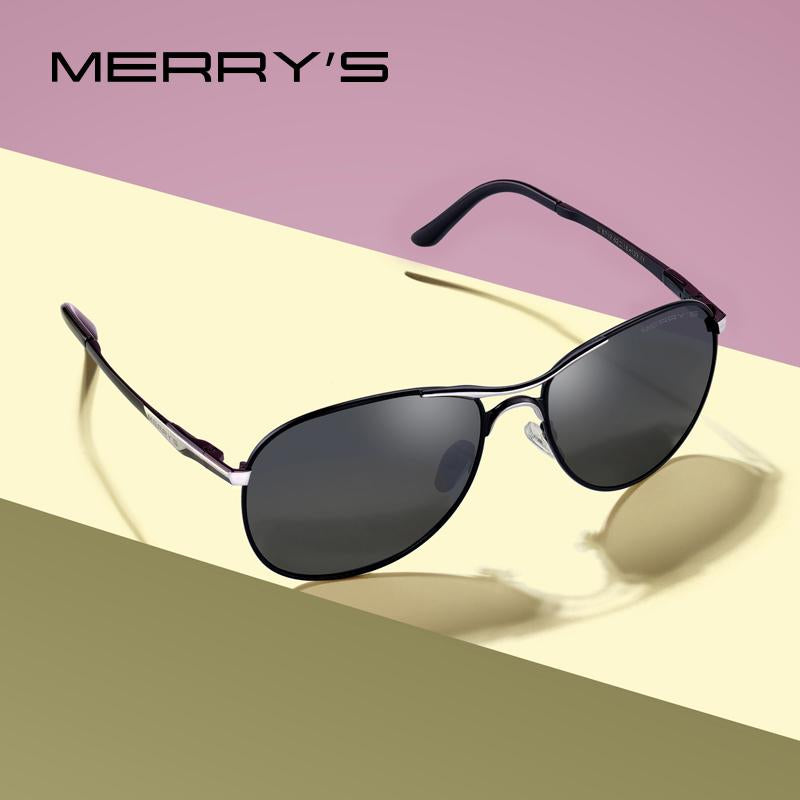 MERRY'S Men Classic Pilot Sunglasses HD Polarized Aluminum Driving