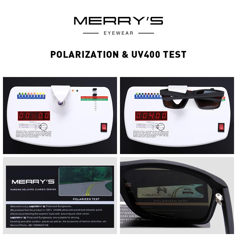 MERRYS DESIGN Men Classic Polarized Sunglasses Male Sport Fishing Shades Spuare Mirror Eyewear UV400 Protection S3012