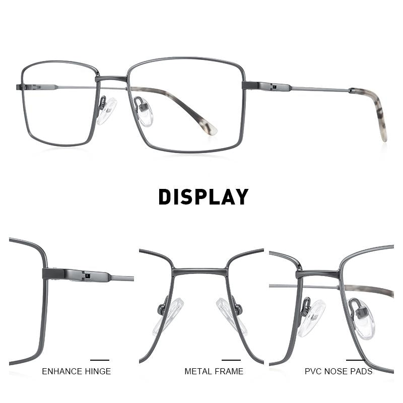 MERRYS DESIGN Classic Men Titanium Alloy Optical Glasses Frames Ultralight Square Myopia Prescription Eyeglasses S2261