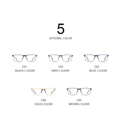 MERRYS DESIGN Men Titanium Alloy Glasses Frame Business Style Male Square Ultralight Eye Myopia Prescription Eyeglasses S2170