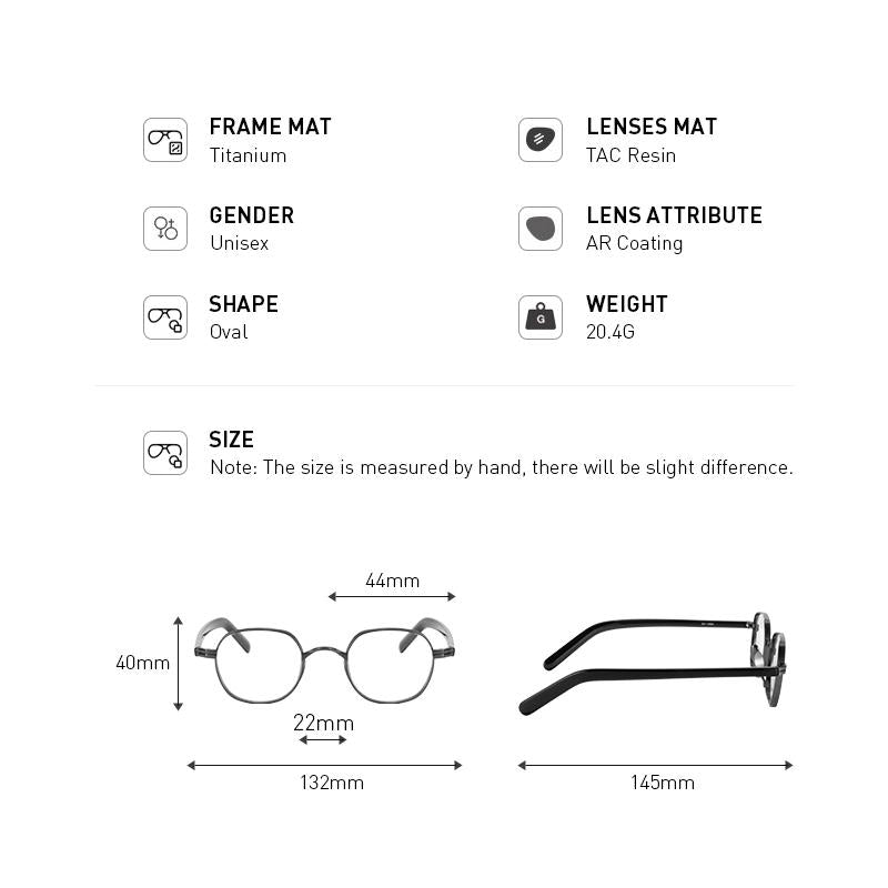 MERRYS DESIGN Pure Titanium Glasses Frame Retro Square Prescription Eyeglasses For Men Women Myopia Optical Eyewear S2232