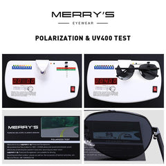 MERRYS DESIGN Men Classic Pilot Sunglasses Aviation Frame HD Polarized Sunglasses For Driving TR90 Legs UV400 Protection S8188