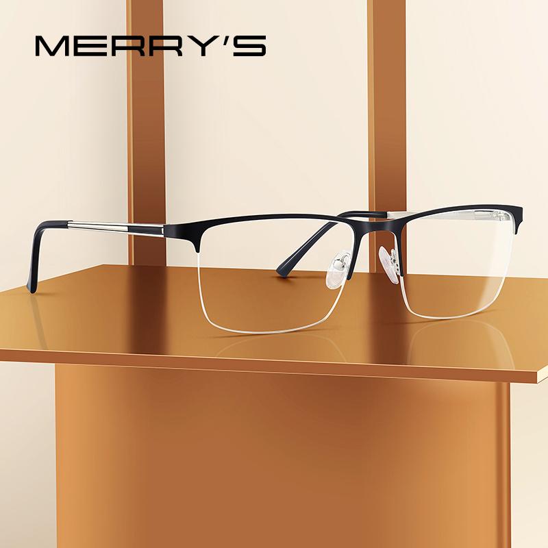 MERRYS DESIGN Men Titanium Glasses Frame Ultralight Square Eye Myopia –  MERRY'S Official Store