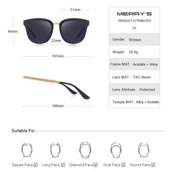 MERRYS DESIGN Women Fashion Square Polarized Sunglasses Ladies Luxury Brand Trending Sun glasses UV400 Protection S6082N