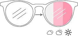 Photochromic Lenses (Pink)