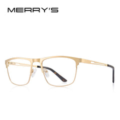 MERRYS DESIGN Men Classic Titanium Alloy Optical Glasses Frame Women Ultralight Square Myopia Prescription Eyeglasses S2281