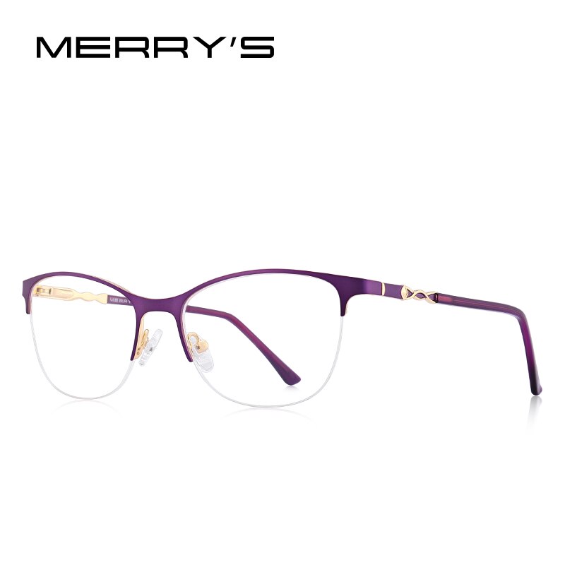 MERRYS DESIGN Women Fashion Trending Cat Eye Glasses Half Frame Ladies Myopia Eyewear Prescription Optical Eyeglasses S2109