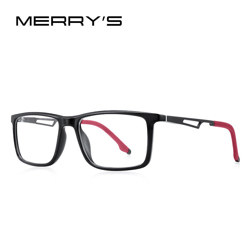 MERRYS DESIGN Men Sport Glasses Frames Acetate Frame Aluminum Temple With Silicone Legs Myopia Prescription Eyeglasses S2267