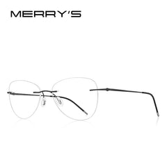 MERRYS DESIGN Women Titanium Alloy Rimless Ladies Frames Ultralight Frameless Fashion Optical Frames Eyewear S2888