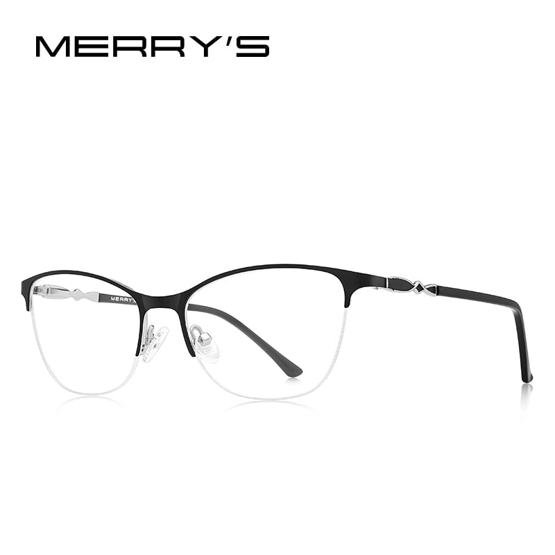 MERRYS DESIGN Women Cat Eye Glasses Half Frame Ladies Fashion Trending Eyewear Myopia Prescription Optical Eyeglasses S2007