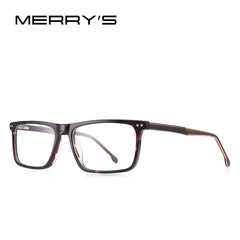 MERRYS DESIGN Men Acetate Glasses Frame Square Optics Frame Luxury Prescription Glasses Frames Optical Eyewear S2942