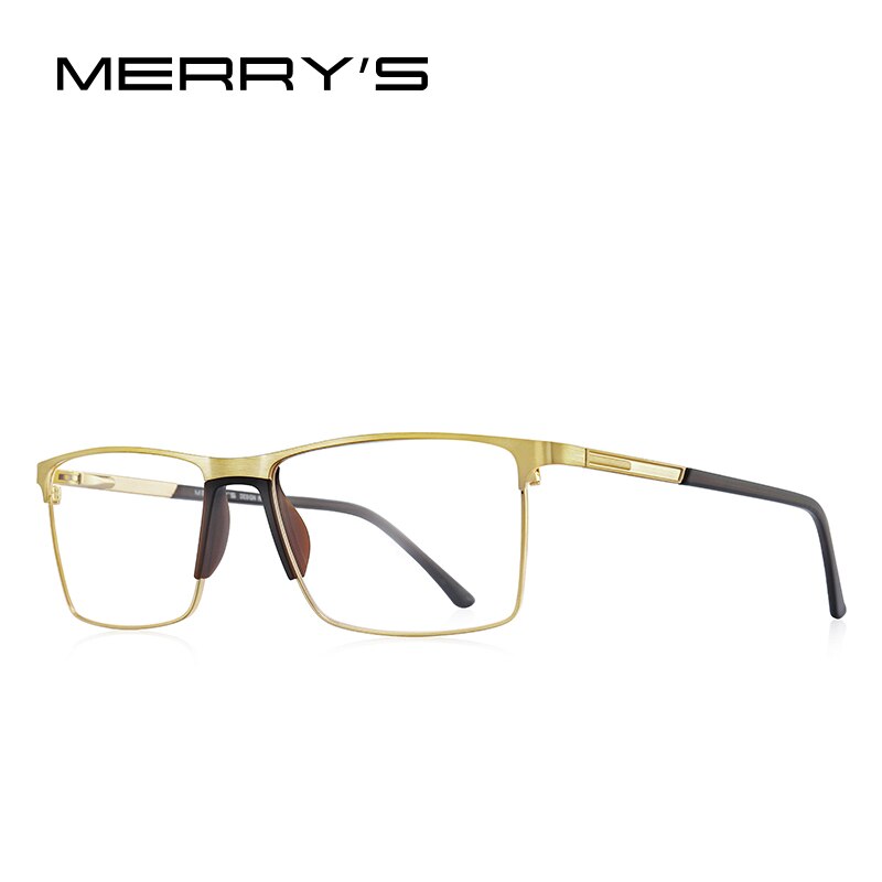 MERRYS DESIGN Men Classic Titanium Alloy Glasses Frame Male Fashion Square Ultralight Eye Myopia Prescription Eyeglasses S2171