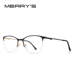 MERRYS DESIGN Women Cat Eye Glasses Half Frame Ladies Fashion Trending Eyewear Myopia Prescription Optical Glasses S2006
