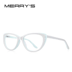 MERRYS DESIGN Kids Anti Blue Ray Light Blocking Glasses For Girls Cat Eye Computer Glasses Acetate Glasses Frames S7809FLG