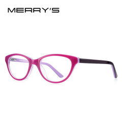 MERRYS DESIGN Girls Cat Eye Computer Glasses Kids Anti Blue Ray Light Blocking Glasses Acetate Glasses Frames S7709FLG