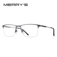 MERRYS DESIGN Men Titanium Alloy Glasses Frame Half Optical Frame Myopia Prescription Optical Eyewear S2176
