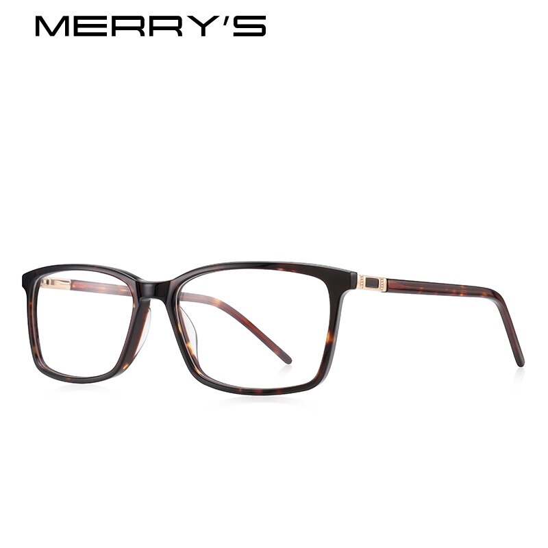 MERRYS DESIGN Men Acetate Glasses Frames Classic Square Optics Frame Luxury Prescription Glasses Frames Optical Eyewear S2038