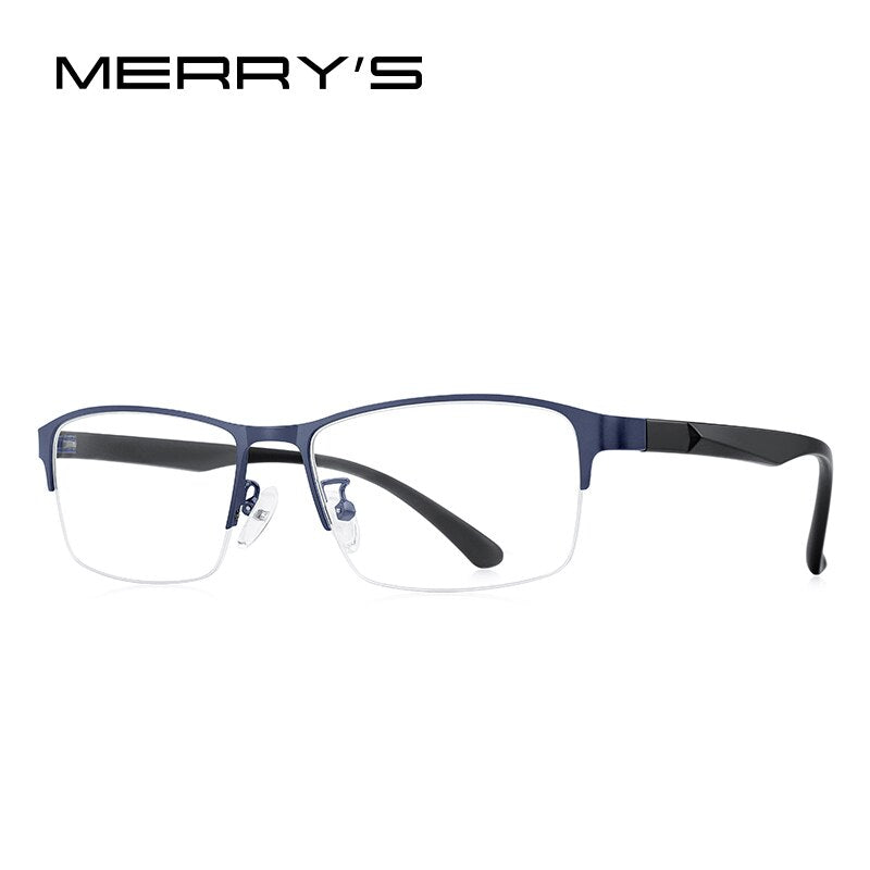 MERRYS DESIGN Men Titanium Alloy Half Glasses Frame TR90 Legs Prescription Eyeglasses Optical Frame S2318