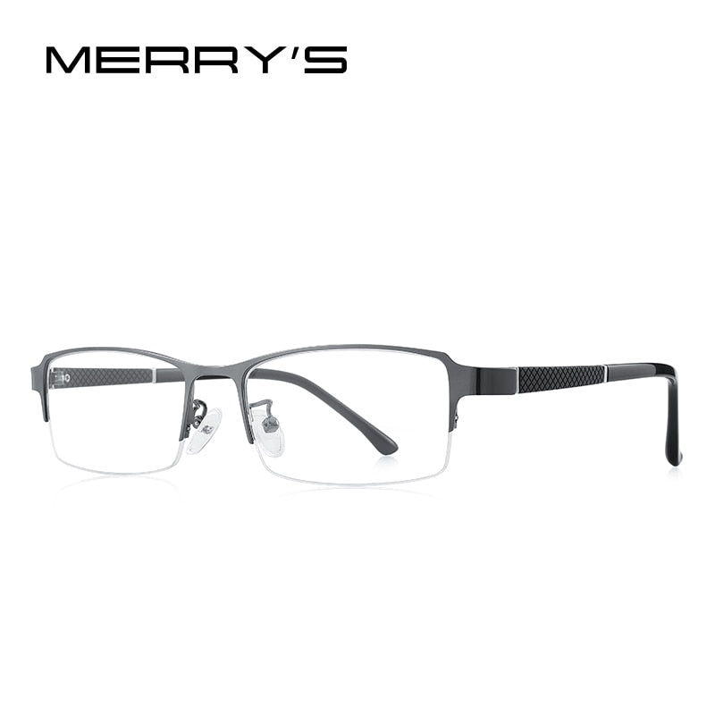 MERRYS DESIGN Men Titanium Alloy Glasses Frame TR90 Legs Business Myopia Prescription Eyeglasses Optical Frame S2223