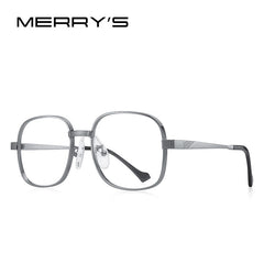 MERRYS DESIGN Men Classic Titanium Alloy Optical Glasses Frames Square Full Frame Eyeglasses Male Fashian Glasses S8154
