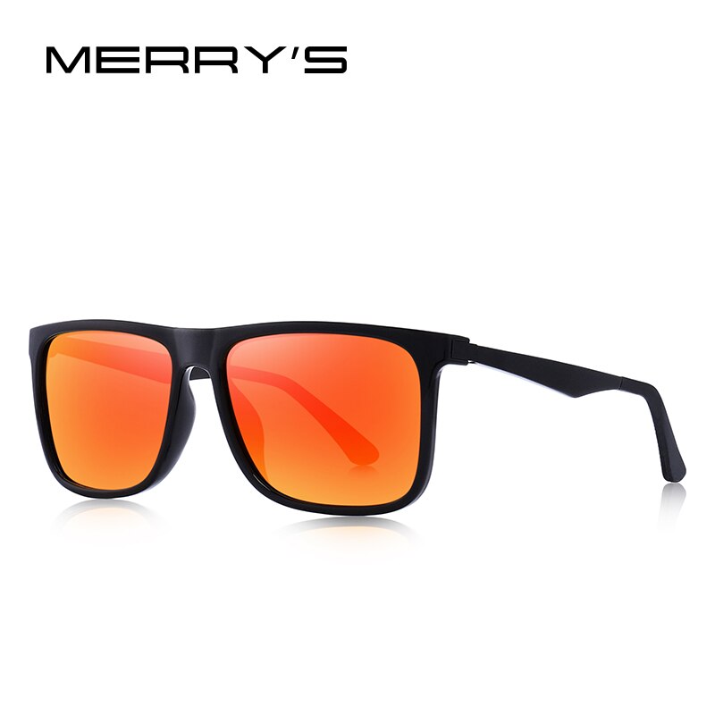 MERRYS DESIGN Men Classic Square Polarized Fishing Sunglasses Outdoor Sports Male Eyewear Aluminum Legs UV400 Protection S8250N