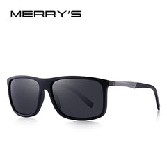 MERRYS DESIGN Men Polarized Square Sunglasses Outdoor Sports Male Eyewear Aviation Aluminum Legs UV400 Protection S8132