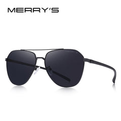 MERRYS DESIGN Men Classic Pilot Sunglasses Aviation Frame HD Polarized Sunglasses For Driving TR90 Legs UV400 Protection S8057