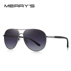 MERRYS DESIGN Men Classic Pilot Sunglasses Aviation Frame HD Polarized Sunglasses For Driving TR90 Legs UV400 Protection S8037