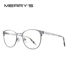 MERRYS DESIGN Women Classic Oval Glasses Frame Ultralight Titanium Alloy Optical Myopia Prescription Eyeglasses S2386