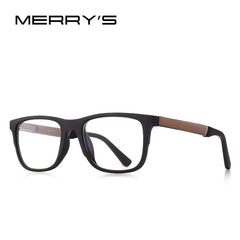 MERRYS DESIGN Men Square Glasses Male Fashion Myopia Prescription Eyeglasses TR90 Frame Titanium Alloy Legs S2033