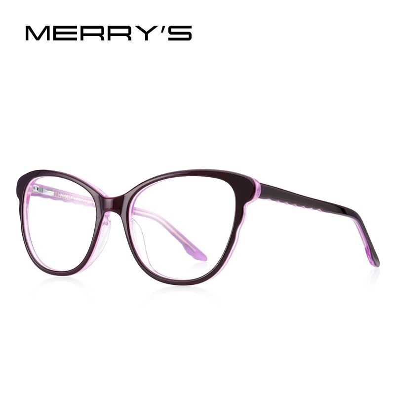 MERRYS DESIGN Kids Anti Blue Ray Light Blocking Glasses Cat Eye Girls Eyewear Frame Acetate Glasses Frames S7785FLG