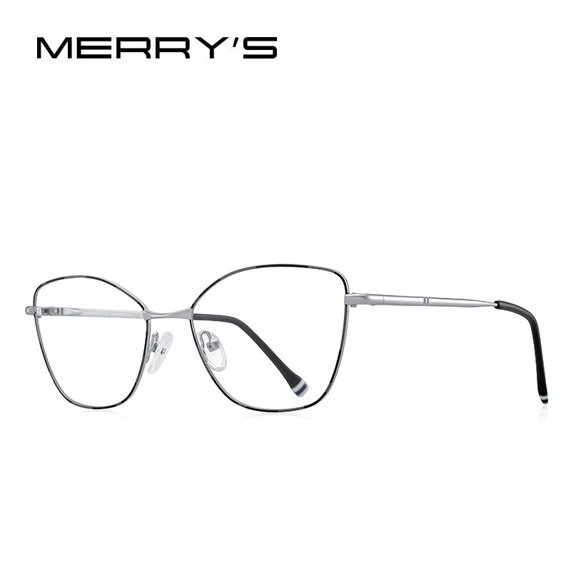 MERRYS DESIGN Women Classic Retro Glasses Frame Ultralight Titanium Alloy Fashion Glasses Myopia Prescription Eyeglasses S2604