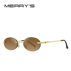 MERRYS DESIGN Luxury Rimless Sunglasses For Men Women Oval Shades Trending Gradient Sun glasses UV400 Protection S8451