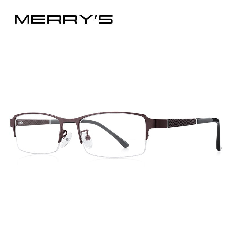 MERRYS DESIGN Men Titanium Alloy Glasses Frame TR90 Legs Business Myopia Prescription Eyeglasses Optical Frame S2223