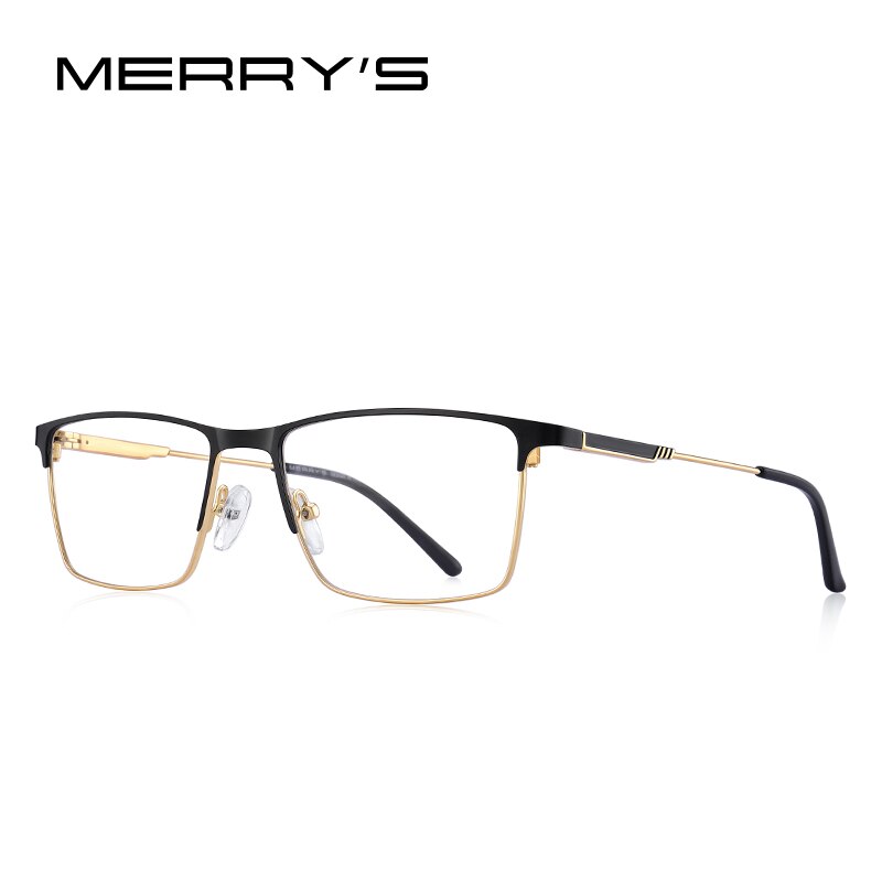 MERRYS DESIGN Men Titanium Alloy Glasses Frame Myopia Prescription Eyeglasses Optical Frame Business Style S2177
