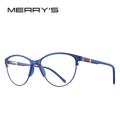 MERRYS DESIGN Women Retro Cat Eye Glasses Frame Ultralight Eye Myopia Prescription Eyeglasses Acetate Glasses Legs S2602