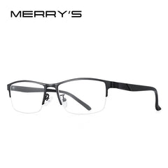 MERRYS DESIGN Men Titanium Alloy Half Glasses Frame TR90 Legs Prescription Eyeglasses S2226